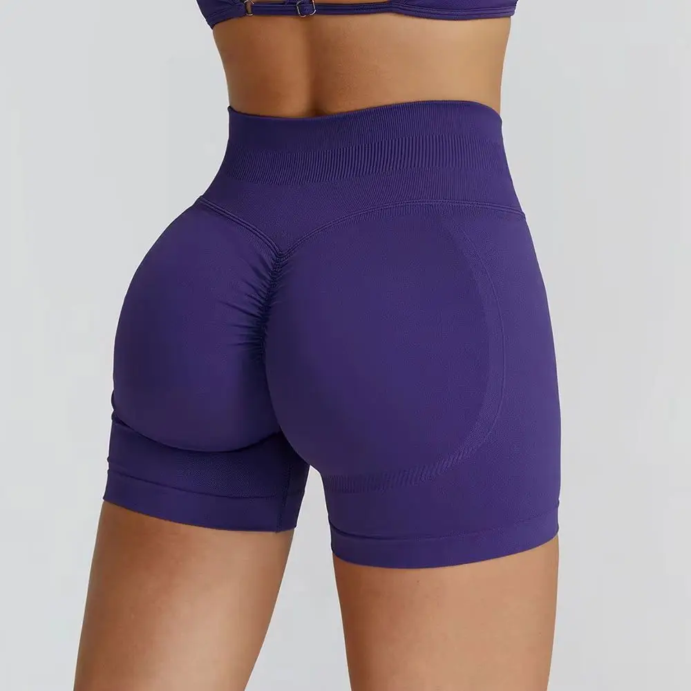 

Seamless Women Yoga Short Sport Mesh Crotchless High Waist Fit Shorts Cycling Running Training Gym Yoga Shorts Push Up Female