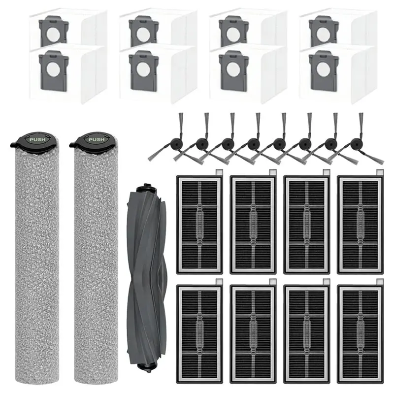 【RECOMMENDED】For MOVA S70 Roller Vacuum Vacuum Cleaner Accessories Main Side Brush Filter Mop Dust Bags