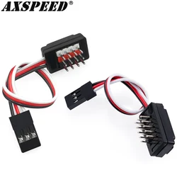 AXSPEED JR Male Plug Cable Switch Panel System Turn On/Off Controller Module 1 TO 4, 1 TO 5 for RC Model Car Boat Accessories