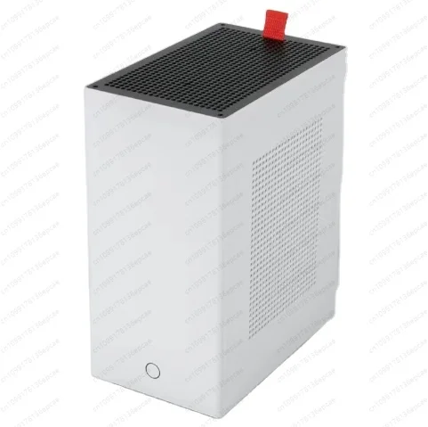 Mini-ITX PC-Gehäuse mit Netzteil, Transparentes T80 Chassis aus Aluminiumlegierung, Mini-Desktop-Computer-Gehäuse mit Seitenfenster