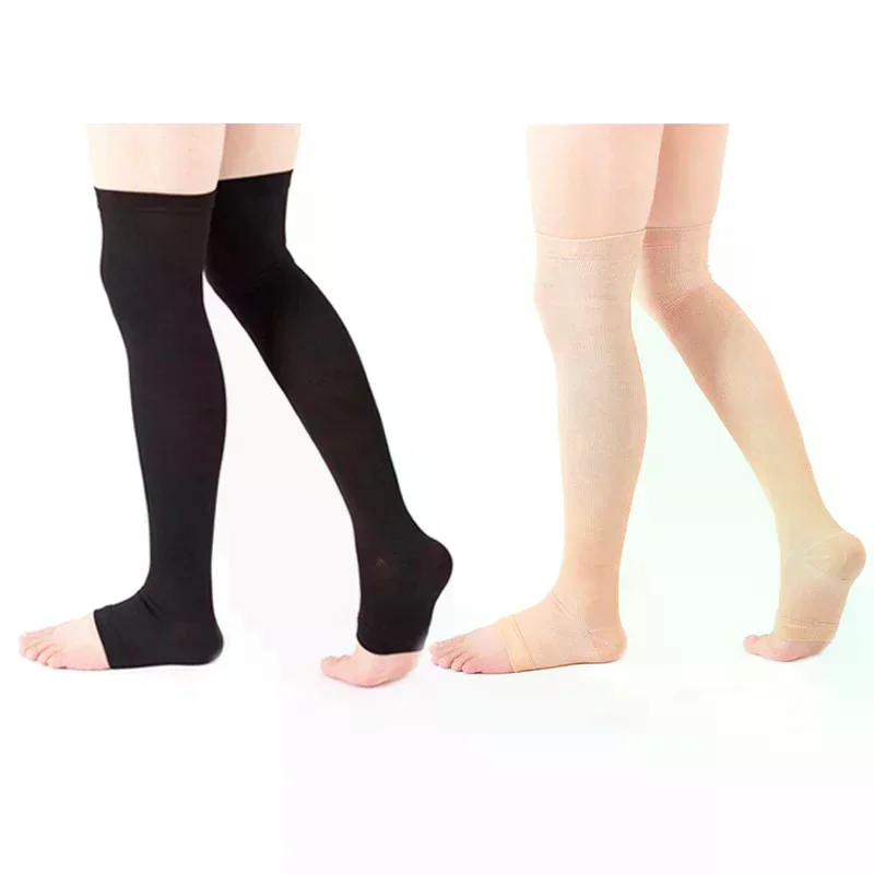 Spring and Autumn Style Pressure socks Compression Socks Thigh High pressure Open Toe Stockings Men Women Protecting the legs