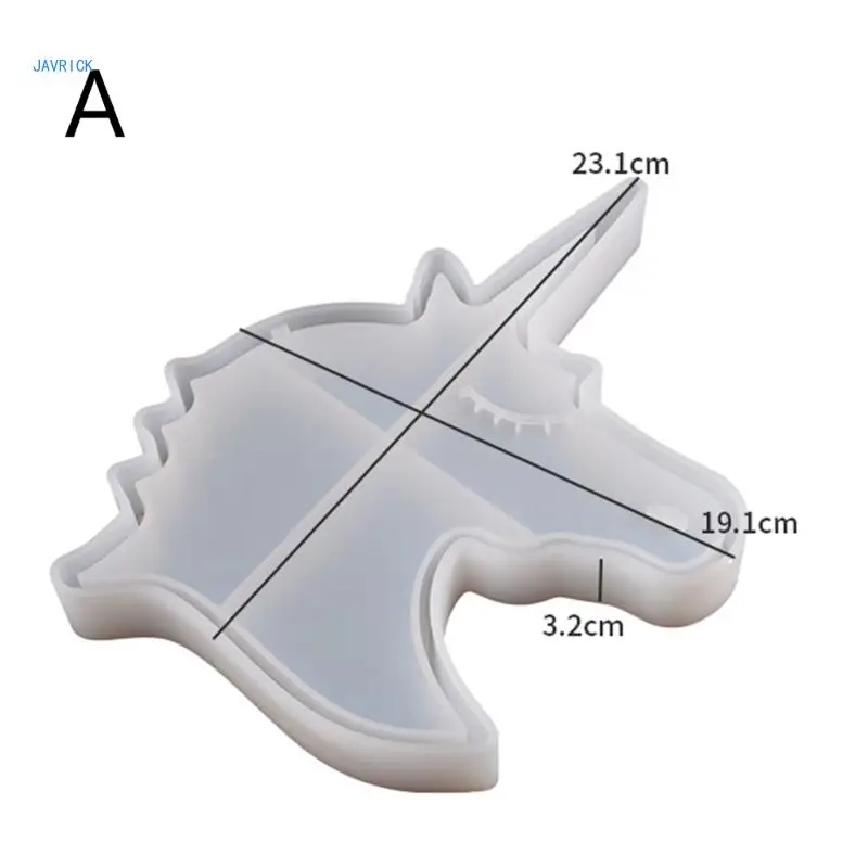 Tirelire licorne en Silicone, moule d'ornements Table, boîte rangement, moule en résine