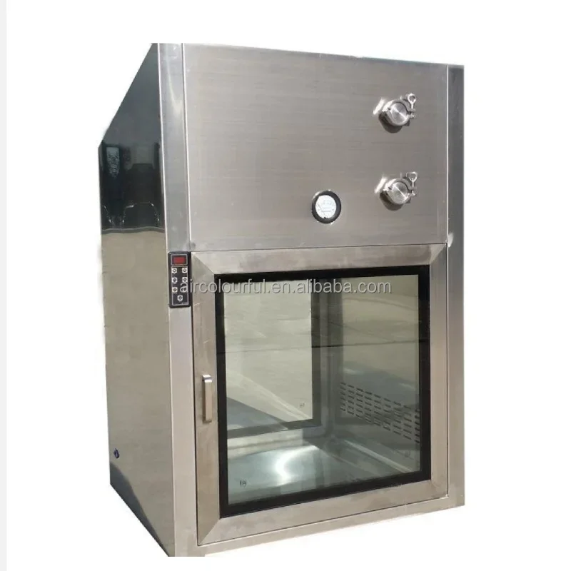 Dustfree Stainless Pass Box With Hepa Filter Laboratory Transfer Window Motor Power Low Noise Pass-through Box For Cleanroom
