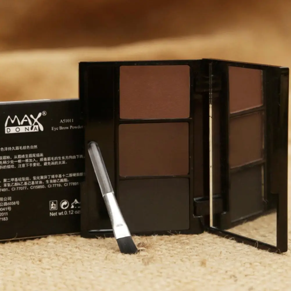 Colorful Eyebrow Powder R Waterproof Professional Makeup Eye Brow Enhance Eye Shadow With Brush Mirror Box Palette Cosmetic