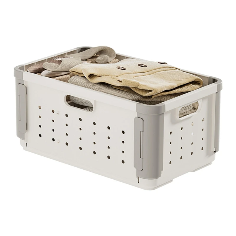 

Foldable Dirty Clothes Basket - Folding Dirty Laundry Basket In Bathroom,Movable & Multifunctional Laundry Organizer