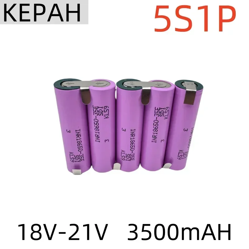 6S2P 3S2P 4S2P 5S2P 18650 35E 3500mAh/7000mAh wiertarka elektryczna 16.8V 21V 25.2V akumulator litowy wkrętak elektryczny