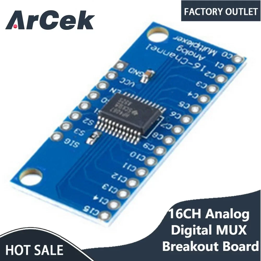 16CH Analog Digital MUX Breakout Board CD74HC4067 Precise Module For Arduino 16-Channel TTL-level 2V-6V for I2C SPI 16 Sensors