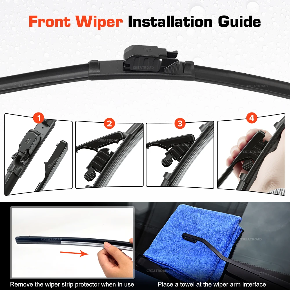 

Silicone Wiper Blades Fit For Dacia Sandero Streetway 2020-2024 Coated Silent HD Wear-Resistant Windshield Wipers 24"+16"+9"