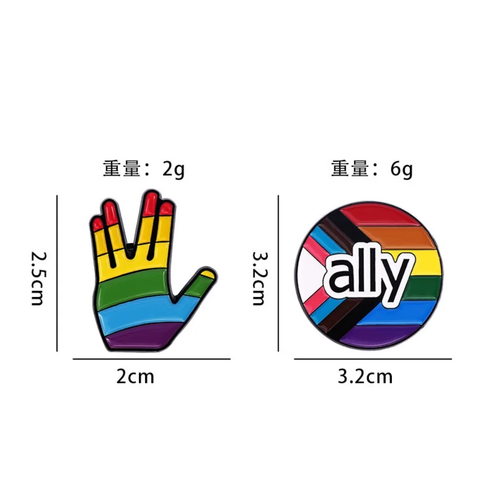 Cartoon Rainbow Brooch Ally Pride Buttons Fashion High-end Badge Colorful Enamel Pin Backpack Clothing Jewelry Decoration Gift