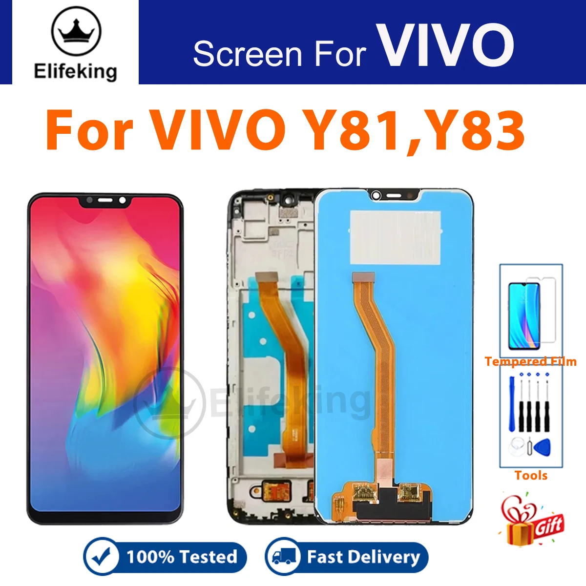 

Дисплей для VIVO Y81 Y83 сменный сенсорный ЖК-экран 1802 1808 1803 V1732A полностью протестированный дигитайзер в сборе с рамкой