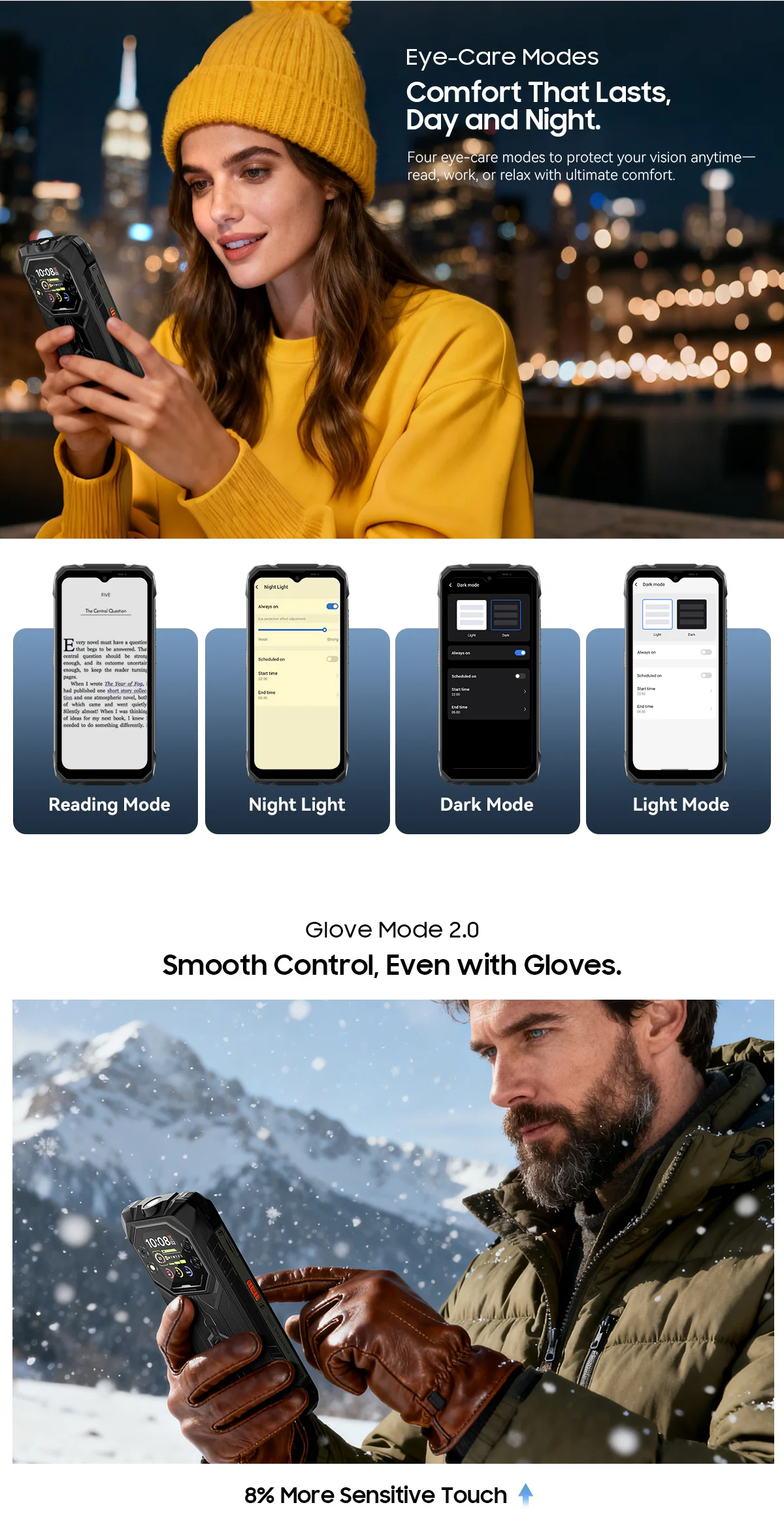 Blackview ROCK 1 AI Rugged Smartphone 6.56-inch 90Hz Display 256GB MediaTek Helio G81 4G Android 16 NFC Torch 15000mAh/33W