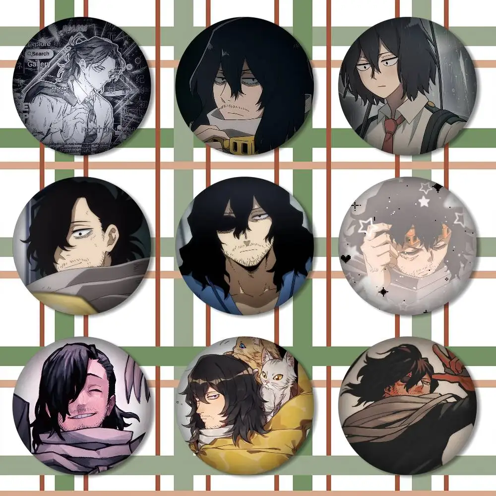S-Shota A-Aizawa Runde Snap-in-Broschen, Rockband-Anstecknadeln, Abzeichen, Fankollektion, Accessoires, Schmuck, handgefertigte Geschenke