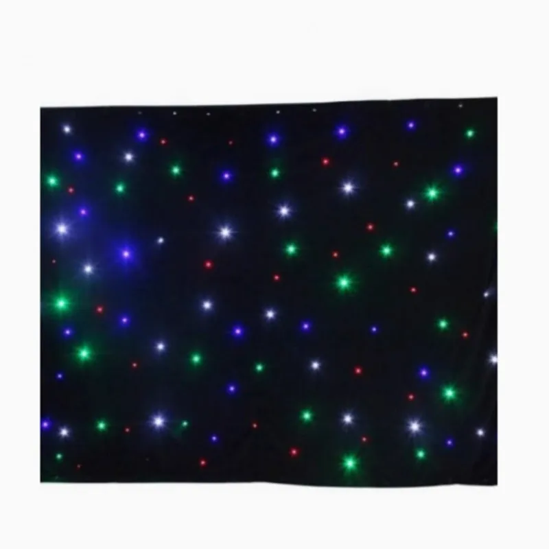 

Customized LED Background Cloth Star Starry Sky Backdrop Curtain With DMX512 Controller For Wedding Wall Decoration Supplies