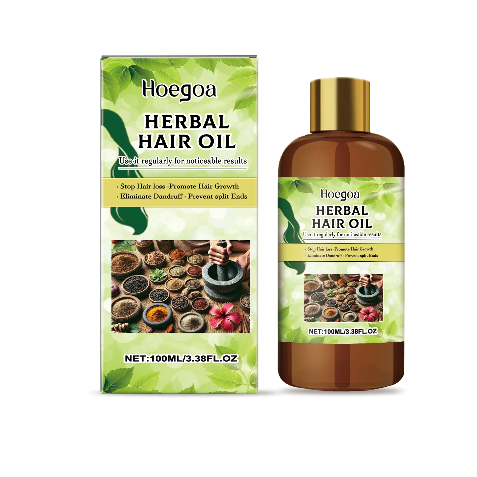 

Hoegoa Herbal Hair Care Oil Effectively Hydrates And Nourishes Scalp To Improve Dry And Irritated Hair Care Oil 3pcs