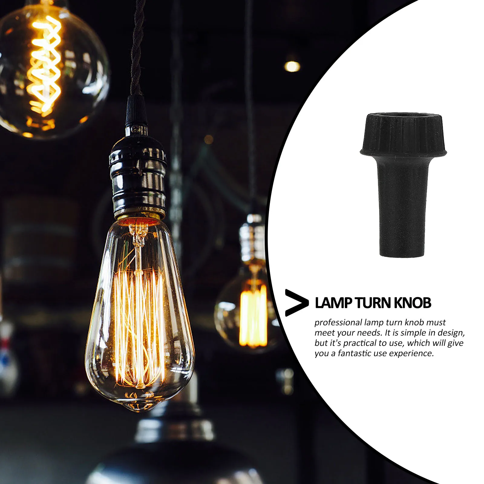 4 قطعة الباكليت مقبض مصباح بدوره المقبض المقبس تمديد المقابض للضوء تشغيل/إيقاف التبديل Ul تويست استبدال البلاستيك ملحقات المصابيح #6