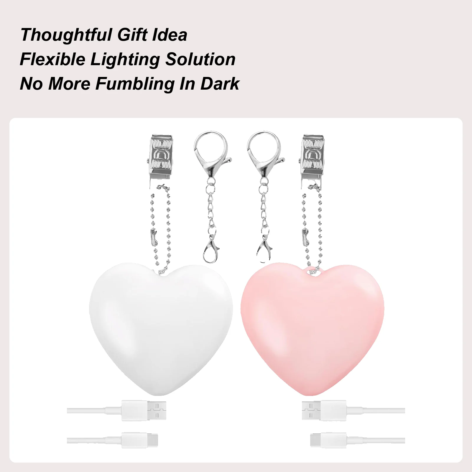 

Purse Lamp Rechargeable Touch Sensor Handbag Lighting Purse Glow Heart Light For Traveling Business Trip Home Outdoor Girlfriend