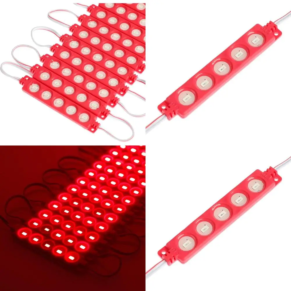 

Набор из 200 светодиодных лент 12В 1.2Вт красного цвета для декоративной вывески и рекламы с клейкой основой