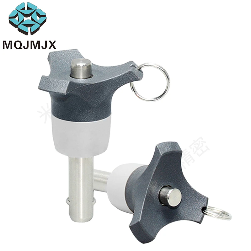 Stainless Steel Quick Release Ball Locking Pin Star Shaped Handle Button Safety Pin With Open Ring Industrial Positioning Pin