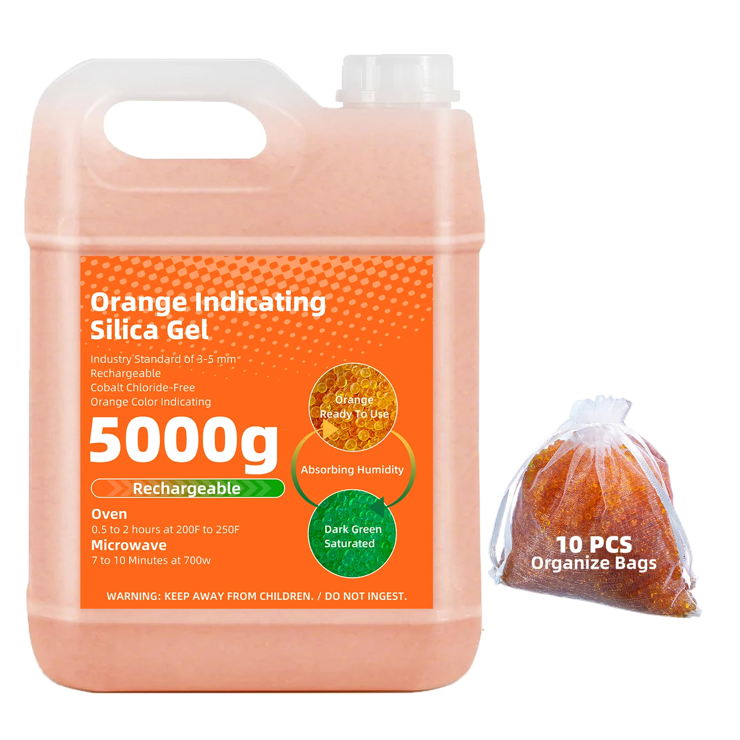 Silicagel 1/2/3/5 kg oranje blauw aangeeft silicagel kralen 1000/2000/3000/5000g droogmiddel herbruikbare droogmiddel kralen