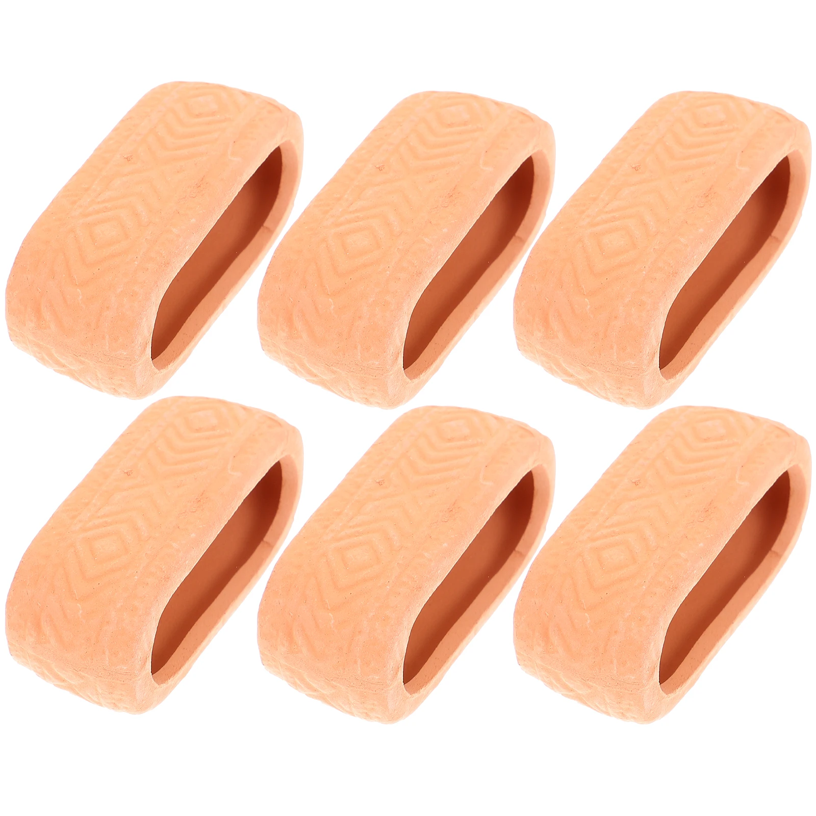 

6Pcs Red Clay Mini Ceramic Nursery Pot Simple Design Breathable Drainage Planting Flower Pots Indoor Outdoor Garden Containers