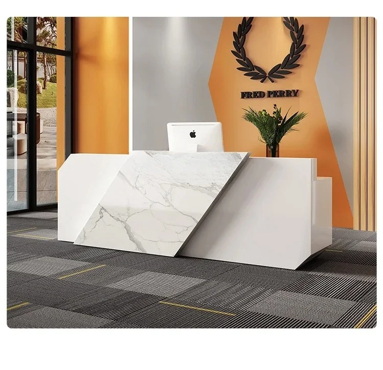 

Beauty salon, simple modern company, hotel reception checkout page paint office cabinet