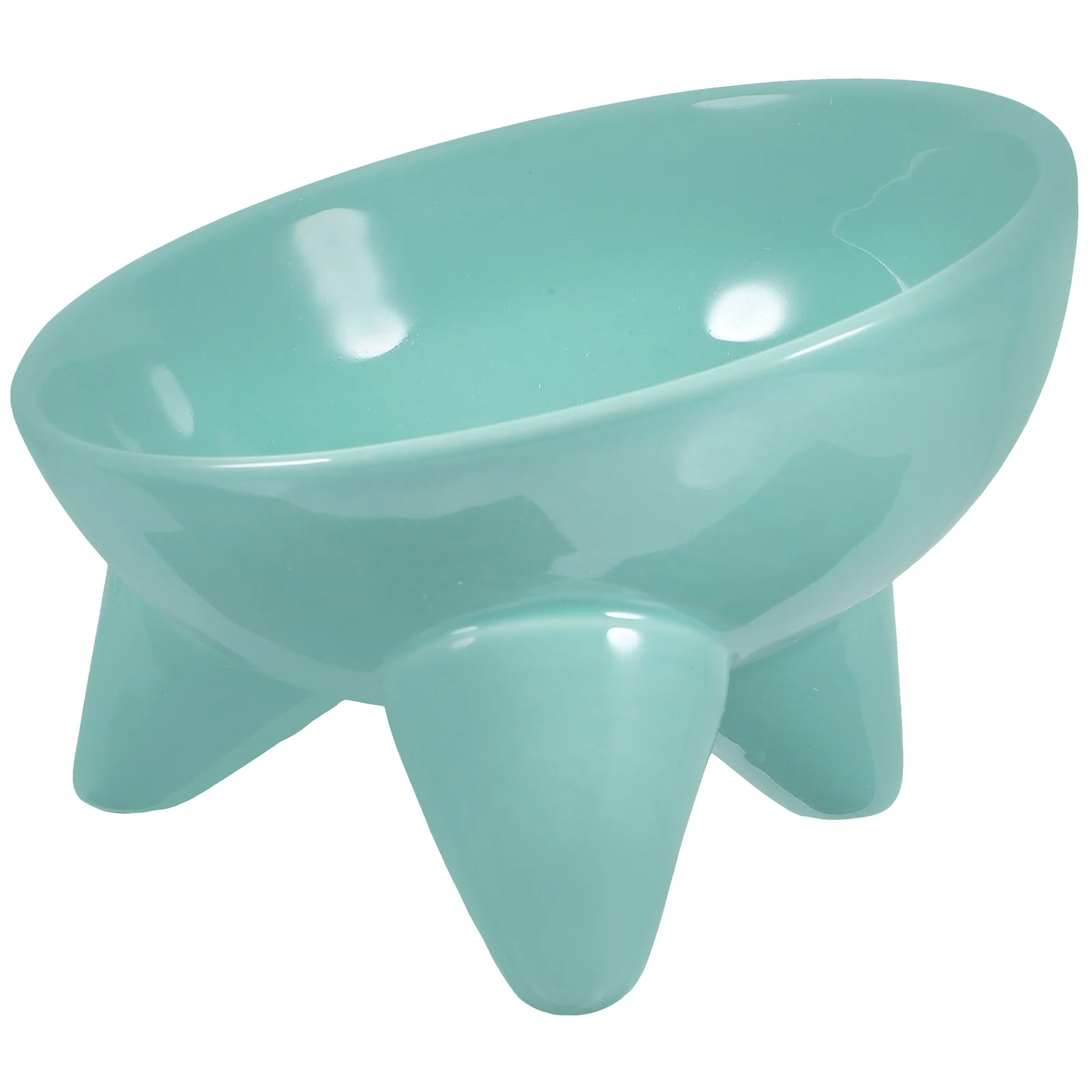 

1pc Cat Dog Ceramic Raised Pet Food Elevated For Cervical Support Durable Feeding Container For Cats Small Dogs Elevated Cat