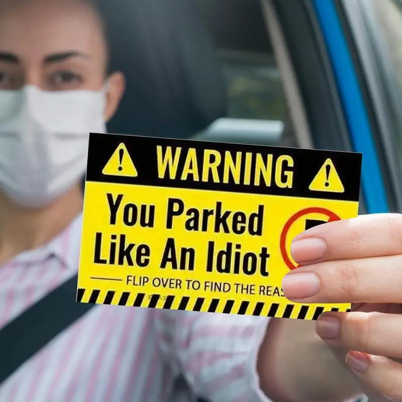 Bad Parking Cards 50 Pieces Parking Violation Cards Attention-Grabbing Humorous Car Supplies Stocking Stuffers For Adults Car