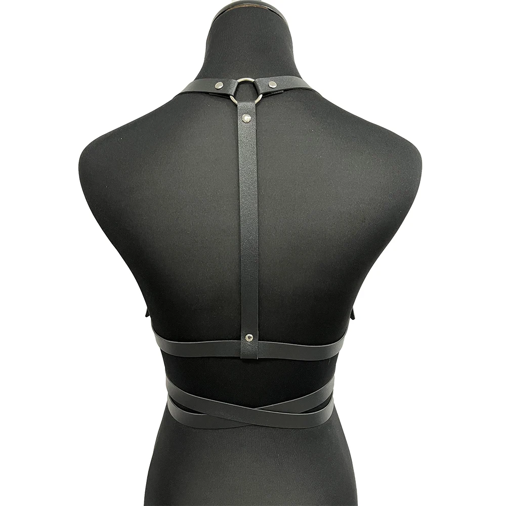 Espartilho cinto cintas de cintura PU couro arnês corpo Bondage Top cinto Punk Gothic roupas Rock Acessórios de moda para menina