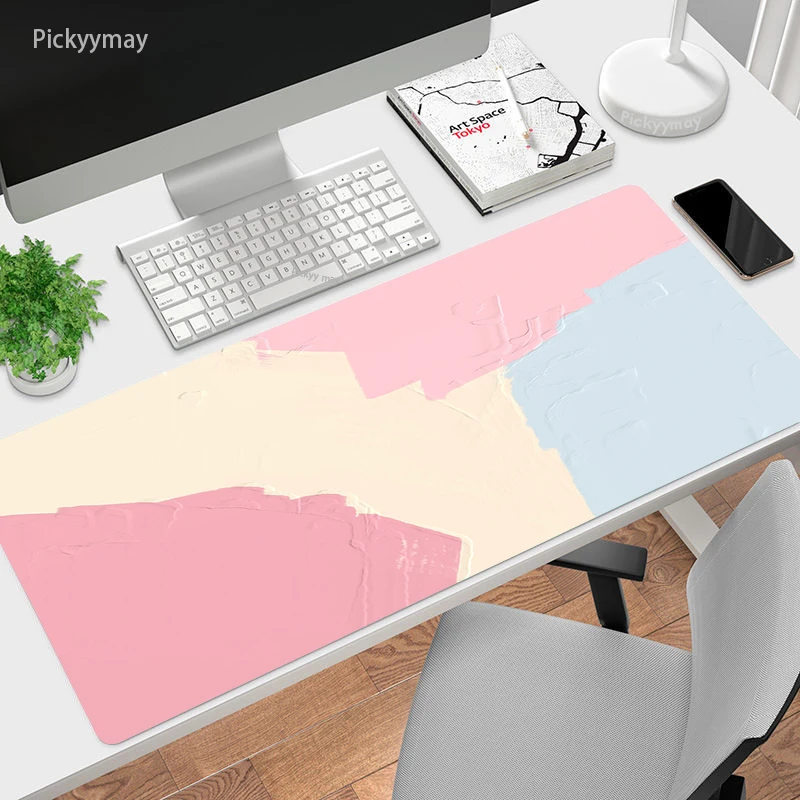 Large Office Mouse Pad 90x40cm Anime XXL Gaming Desk Mat Gamer Laptop Keyboard XXL Mouse Mat Macaron Colors Table Mat Slipmat