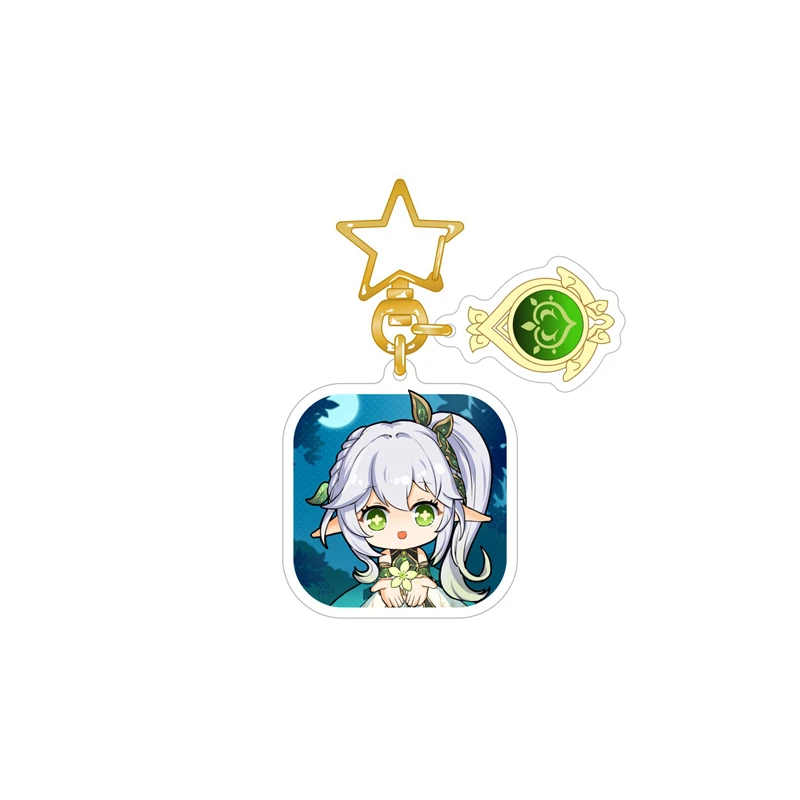 New Characters Star Key Chain Cyno Nilou Candace Collei Dori Tighnari Nahida Acrylic Pendant Impact Jewelry Wholesale