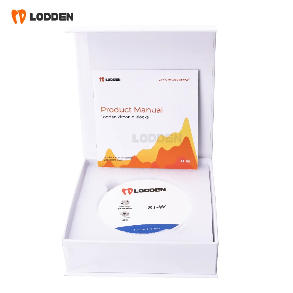 ST-W كتلة زركونيا الأسنان الأبيض 98 مللي متر نظام كاميرا CAD الشفافية 43% قوة عالية لمواد مختبر الأسنان على شكل تاج/الجسر #5