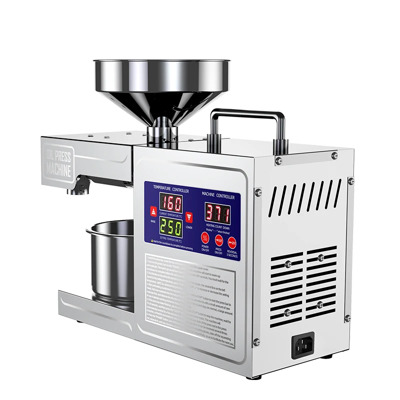 

2023 Upgrade Intelligent Oil Press Automatic Electric Household Stainless Steel Frying Machine Easy Operating Cold Hot Extractor