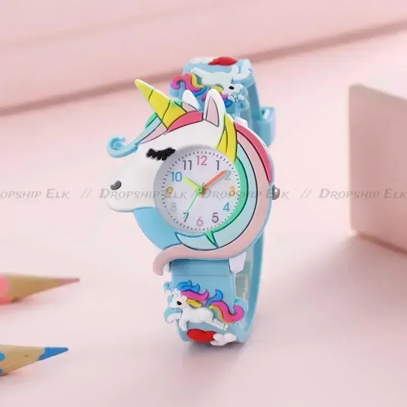 Cartoon Silicone Gift Watch for Boys and Girls Cute Colorful Lovely Kids Wristwatch Little Fresh Sport Jelly Candy Color