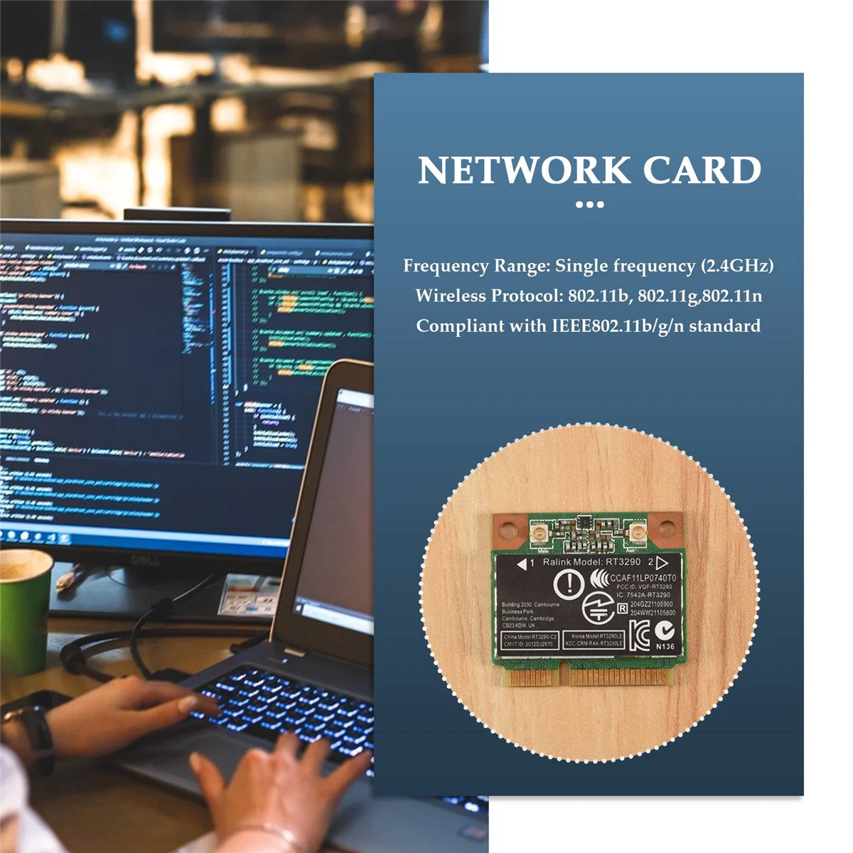 150Mbps 2.4Ghz RT3290 802.11B/G/N Wireless Wlan WIFI + Bluetooth BT 3.0 Half Mini PCI-E Card for HP CQ58 M4 M6 4445S DV4