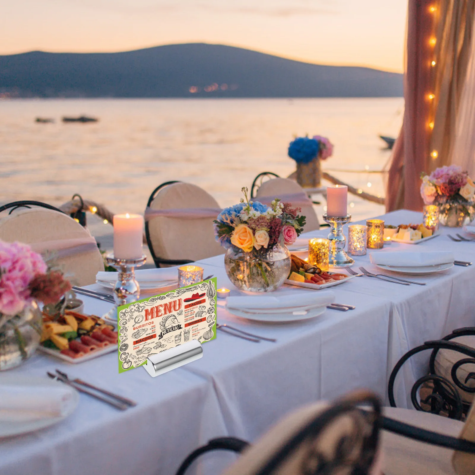 2 Buah Tempat Label Logam Tempat Tag Rak Tembaga Perak Makanan Organizer Harga