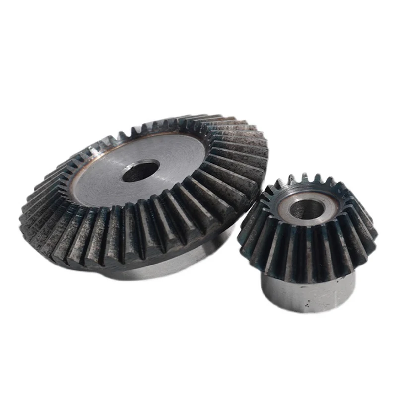 1Set 1:2 Bevel Gear 1.5 Modulus 18 Teeth+36Teeth Process Hole 90 Degree Drive Commutation Steel Gears Steel Gears Screw M5