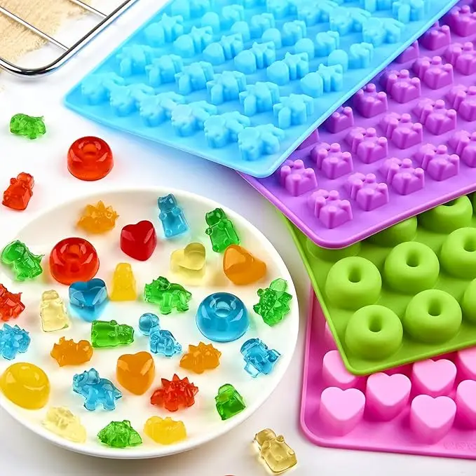 

Bear Donut Love Chocolate Fudge Silicone Mold DIY Dessert Biscuit Cake Baking Mold Cake Decoration Accessories