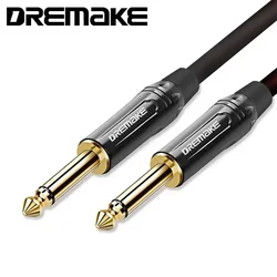 DREMAKE Jack 6.5mm kabel Audio z męskiego na męskie kabel gitarowy do elektronicznego instrumentu muzycznego ConnectTo wzmacniacze Audio, itp