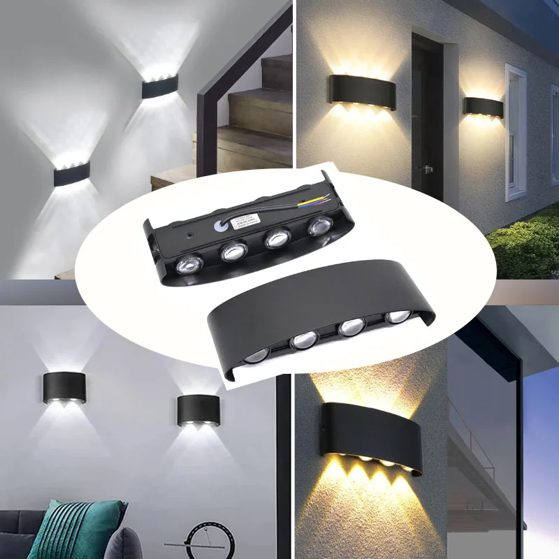 

Outdoor Wall Light Aluminum Waterproof IP65 Up and Down Wall Lamp Modern LED Lights for Garden Balcony Porch Decorative Lighting