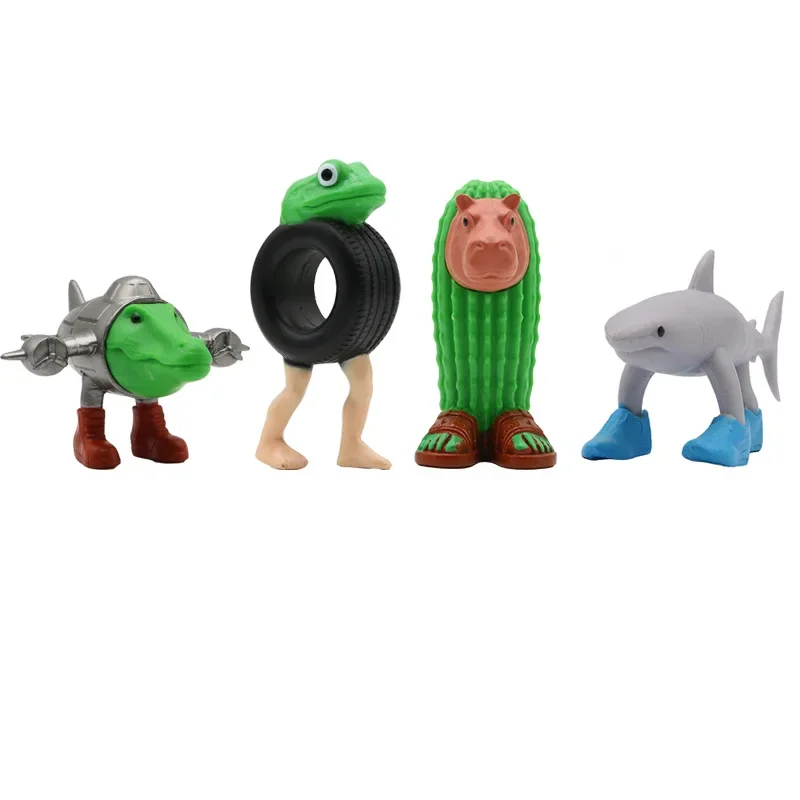 8 unids/set italiano AI Brainrot animales juguete Tung Tung Sahur Tralalero Tralala Brr Brr Patapim figuras de acción muñecas de animación
