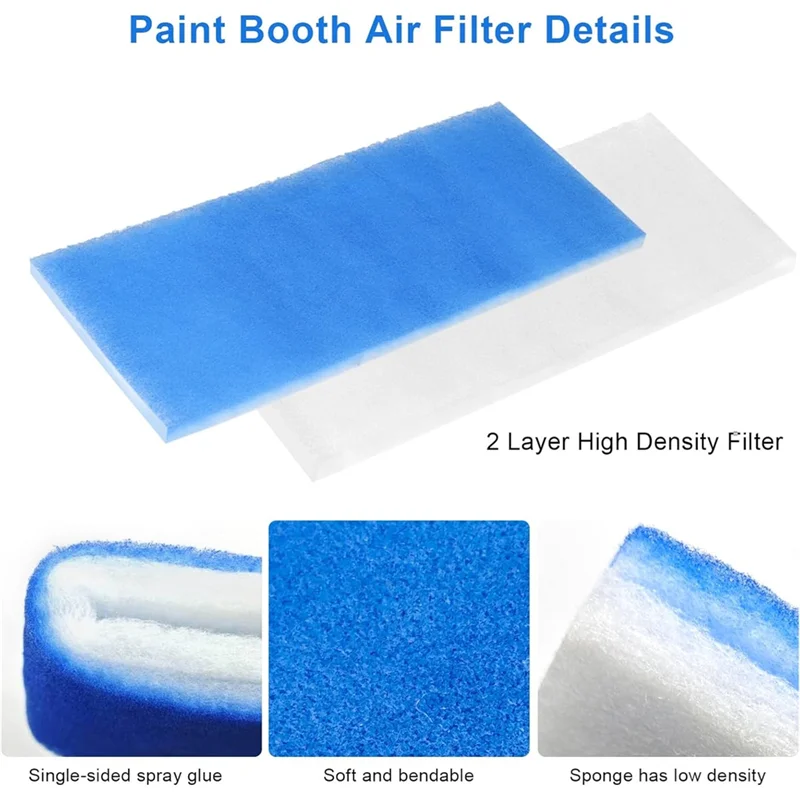 Air Filter For Paint Sprayer-Booth Airbrush Spray-Hood Filter Set(16X7 In) Portable Hobby Airbrush Spray-Booth Filter