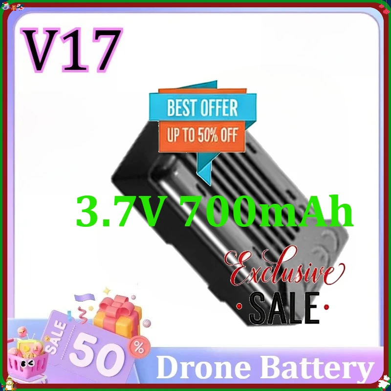 

4DRC V17 Drone Battery Accessories Propeller Maple Leaf For 4D-V17 Drone Spare Parts V17 3.7V 700mAh