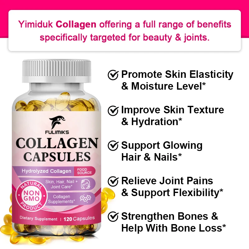 Collagen Biotin Capsules for Extra Strength Boost Hair, Skin and Nails Improve Skin Texture Hair Growth Follicle Repair