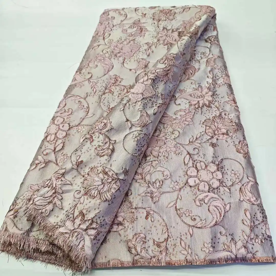 Tecido De Renda De Brocado Africano Para Vestidos De Mulheres, Jacquard Nigeriano, Organza, Noite, HD, Novo Design, 2022