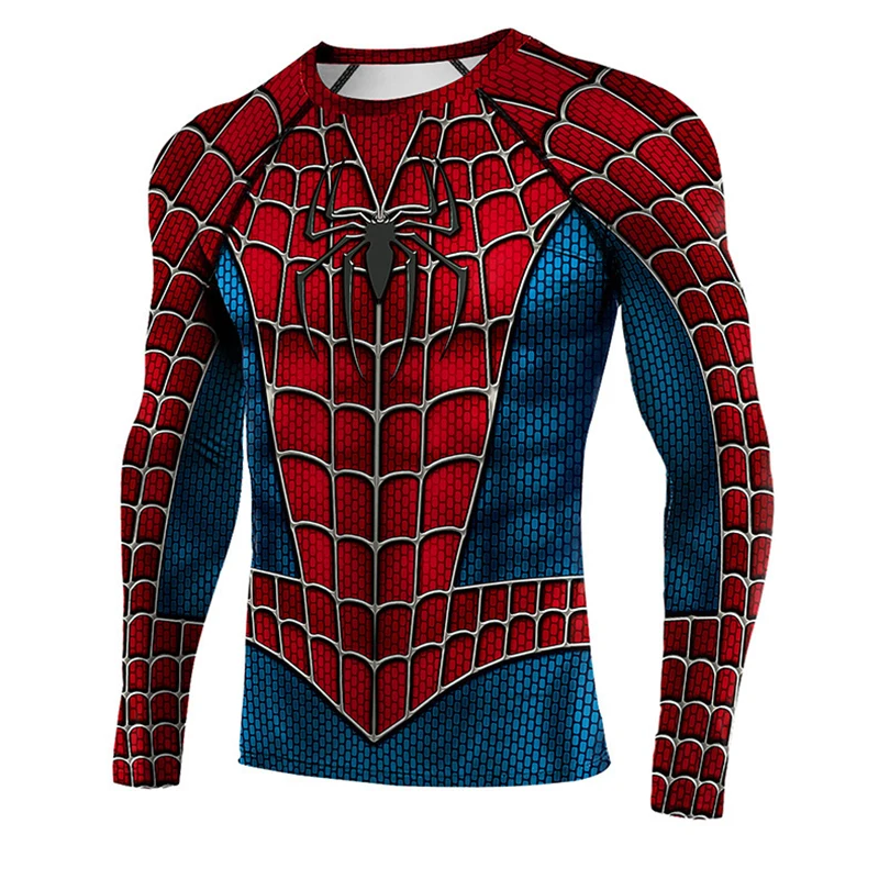 男性用スパイダーマンコスプレTシャツ,スーパーヒーローファッション,スポーツウェア,トップス,ハロウィーンパーティー,ウルヴァリン