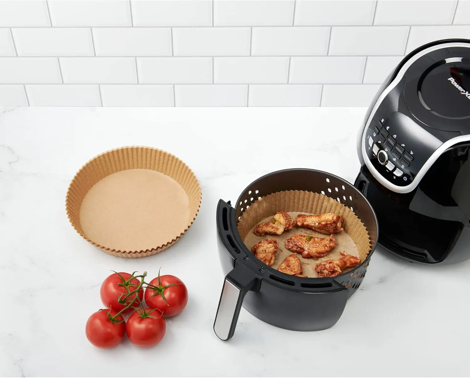 Вкладыши для аэрофритюрниц, неотбеленная бумага с антипригарным покрытием, для аэрофритюрниц на 5 литров, 100 шт.