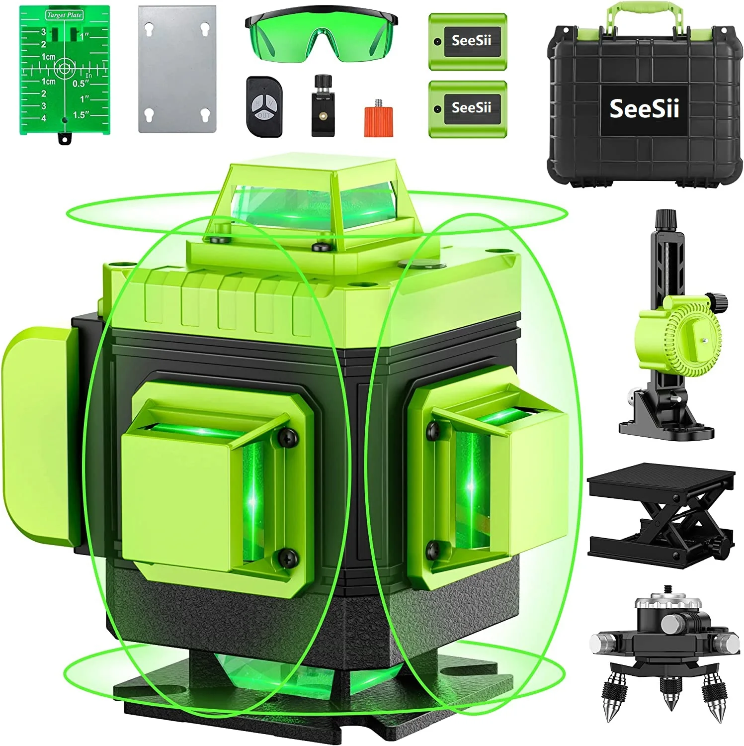 

360 Laser Level Self Leveling 4D Green Beam 16 Lines Horizontal Vertical Four-Plane Leveling and Alignment Laser Level