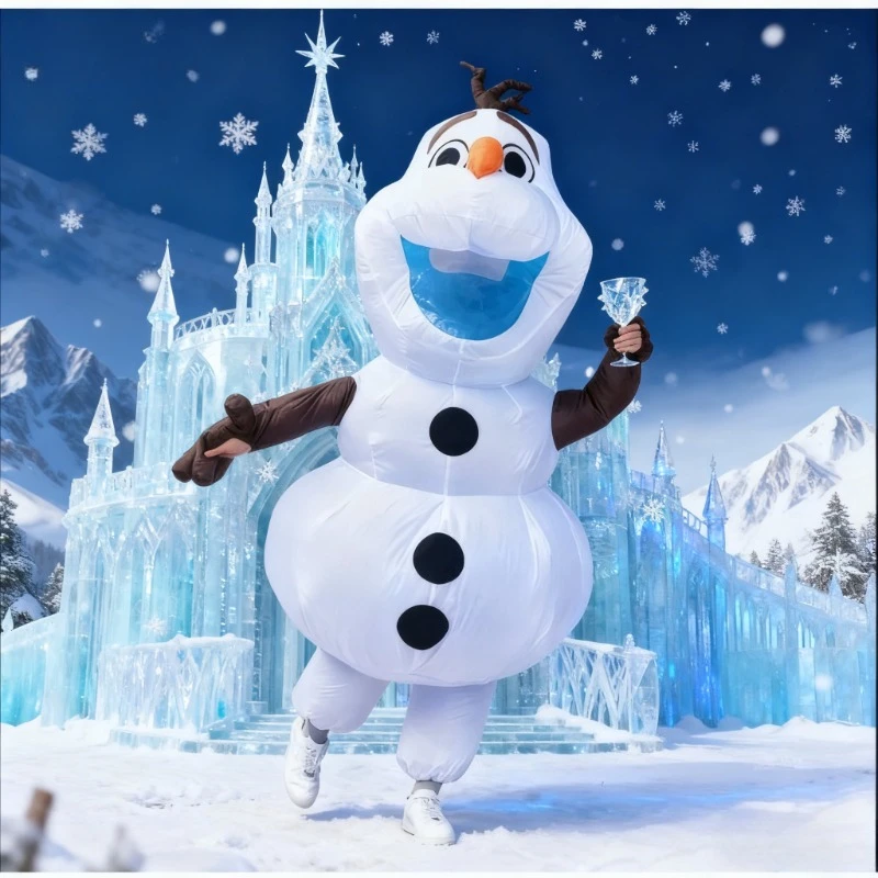

Snowman inflatable costume fancy Christmas Olaf snowman cosplay inflatable costume Christmas carnival party dress up costume