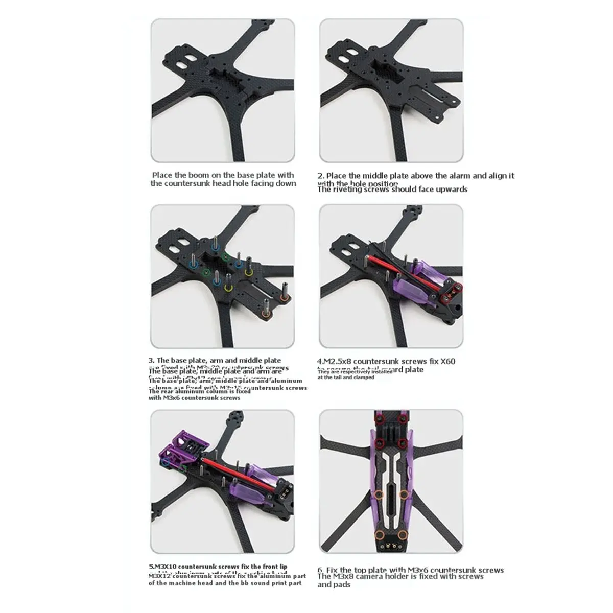 Kit de châssis A003 MANTA 5 SE V2 Performance Améliorée pour Drone FPV, Châssis de Quadricoptère 5 Pouces, Pièces RC
