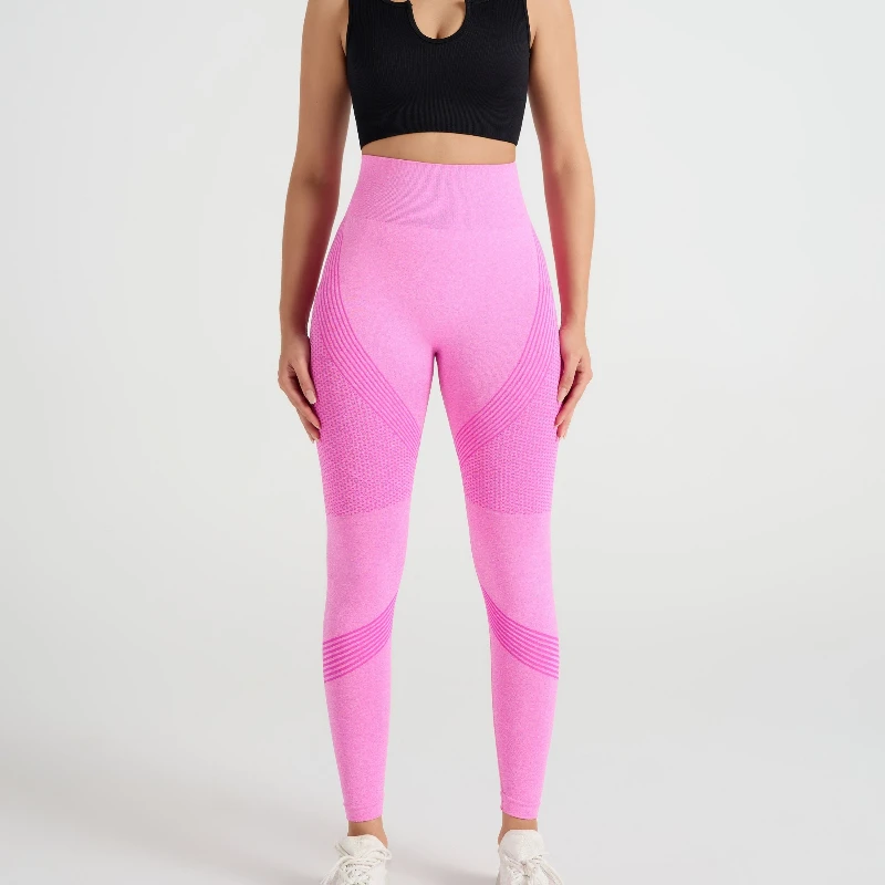 Seamless Yoga Clothes Plus Size Sexy Lines Yoga Pants Women's Long Pants Quick Drying Slimming Elastic Fitness Sports Leggings